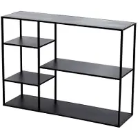 Helloshop26 Freistehendes Regal 120 x 35 x 87,5 cm schwarz Metall 03_0006952