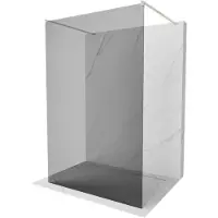 Mexen Kioto freistehende Duschwand 120 x 200 cm, graphit 8 mm, gebürstetes Nickel - 800-120-002-97-40