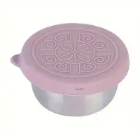 MaxPower Auslaufsichere Edelstahlbehälter mit farbigen Deckeln Pink (1 Stk.)
