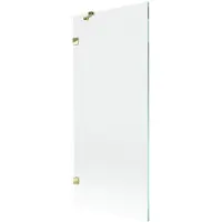 Mexen Lunar Badewannen-Faltwand 1-flügelig 80 x 150 cm, transparent, gold - 897-080-000-50-00