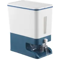 Semoic Press-Reisspender, Versiegelter GetreidebehäLter, Aufbewahrung Von Haushaltsgetreide, Reisbox, Spender, Eimer, Reisdosen, 10 Kg-B