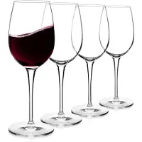 Luigi Bormioli Crescendo, 20 Unzen. Bordeaux-Weingl ser, 4er-Set, Kristallglas SON-hyx, hergestellt in Italien.