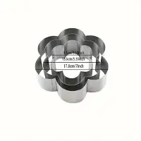 MaxPower 3er-Set Edelstahl-Backformen Flower