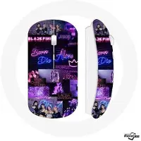 Black Pink Kabellose Maus - - Lovesick Girls - schwarze Farbe - USB-WLAN-Schlüssel inklusive - Kompatibel mit Mac und PC