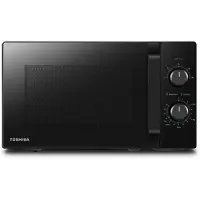 Toshiba MW2-MM20PF(BK) Freistehend Mikrowelle/Solo-Mikrowelle / 20L / 800W / 5 Leistungsstufen mit praktischer Auftaufunktion/LED-Beleuchtung im Innen