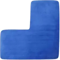 Melitt L-Förmige Badematte, Rutschfest, Weicher Badezimmer-Bodenteppich, Waschbarer für Quadratische Duschen, Ideal Eckduschbereiche B