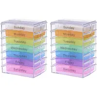 Typecat 2X Medizin Wöchentliche Lagerung Pille 7 Tag Tablet Sorter Box Container Fall