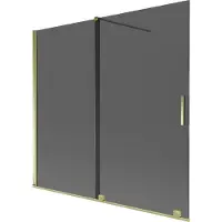 Mexen Velar 2-flügelige Duschwand 170 x 150 cm, Graphit, Gold - 896-170-000-41-50
