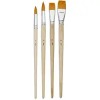 Pebeo 4 Flache + runde Poly-ML-Pinsel