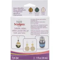 SCULPEY Flüssiges Medium - - Sculpey Flüssigmedium-Glam - 3 Flaschen à 29 ml - Rosa - Fortgeschritten