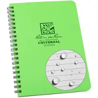 Rite in the rain Side Spiral 4.625 x 7, Hi Viz Green