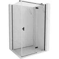 Mexen Mist H T Duschkabine rechts öffnend 80 x 120 cm, transparent, schwarz - 8A5T-080-120-70-00-P