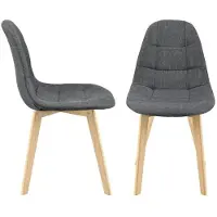Helloshop26 2er-Set Esszimmerstühle 86 x 53 x 47 cm grau