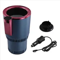 Jojomino 12V Auto-Getränkehalter mit Heiz- und Kühlfunktion, intelligenter Halterung, digitaler Temperaturanzeige und Getränkehalter, blau