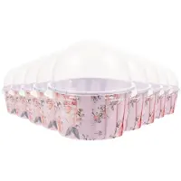 ABOOFAN 100 -muffinförmchen aus papier mit deckeln zum backen