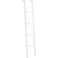 SoBuy Leiterschrank - 4 Einlegeböden - 33x180x23 cm - Weiß