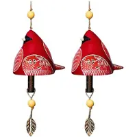 Semoic 2 STÜCKE Vogelgesangsglocke Vogelgesangsglocke Windspiel Vogelgesangsglocke Gartendekor Hängendes Rustikales Windspiel Windspielteile, F