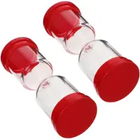 ABOOFAN 6Stk Nachfüllbare Sanduhr Timer Rot Plastik Für DIY Zuhause
