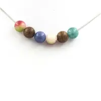 Bijoux Steine und Mineralien. Halskette mit Tigerauge + facettierte Tourmaline + Tourmaline Halskette für Frauen, Männer. Personalisierte Größe