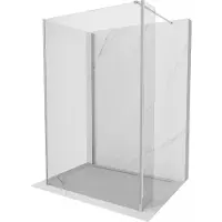 Mexen Kioto Duschwand Walk-in 125 x 80 x 40 cm, transparent, chrom - 800-125-080-221-01-00-040