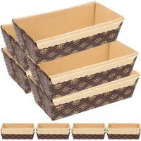ABOOFAN 25 papierne Kastenformen zum Backen, rechteckig, für Brot und Kuchen