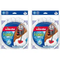 Vileda EasyWring and Clean Turbo Classic Mikrofaser-Mopp-Nachf llkopf, 2er-Pack