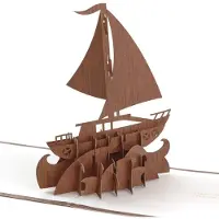 Hallmark Signature Paper Wonder Wood Pop-Up-Karte zum Vatertag (Segelboot)