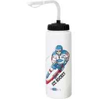 Jojomino 1000ML Eishockey Wasserflasche Tragbare Hohe Kapazität Fußball Klassisches Design Sport B