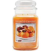Village Candle Dorfkerker Orange Zimt groes Glas Apotheker Jar Duft Kerze 21,25 Unzen 21 Unze