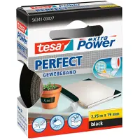 TESA Gewebeklebeband - - 56341-00027-02 - 2,75 m x 19 mm - Schwarz - Vielseitig einsetzbar