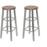 Helloshop26 Set von zwei Design-Barhockern mit Metallrahmen und MDF-Sitz 1202062