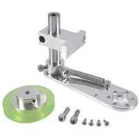 Tlily 200-Mm-Aluminium-Polyurethan-Industrie-Encoderrad-Messrad mit 20-Mm-Aluminium-Encoder-Montagehalterung