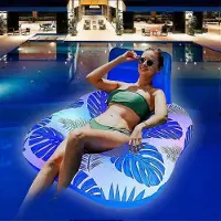 MaxPower Aufblasbarer Poolsessel für Erwachsene, tragbarer Loungesessel mit Getränkehalter und Rückenlehne, Sat
