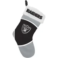 Foco Las Vegas Raiders NFL-Weihnachtsstrumpf Plusch-Weihnachtsstrumpf in limitierter Auflage Zeigen Sie Ihren Teamgeist mit offiziell lizenzi