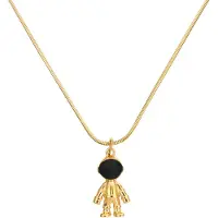 ABOOFAN 1Stk Astronaut Anhänger Halskette Titanstahl Gold Unisex Schmuck