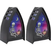 MaxPower Halloween Party Lamp Halloween Candle Holder Halloween Desktop Ornament Candle Night Light Decoration