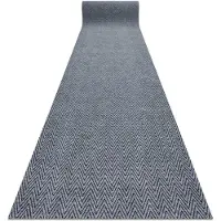 Rugsx Läufer- Türmatte rutschfest 100 cm MAGNUS 2954 Zickzack Draußen, Drinnen grau 100x750 cm