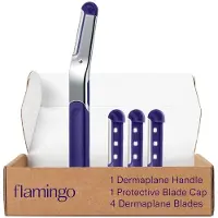 Flamingo Dermaplane Razor Kit Gesichtsbehaarung fr Frauen umfasst 1 Dermaplane -Griff mit Klingenabdeck
