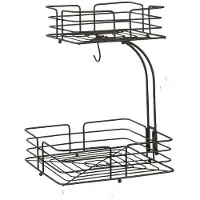 MaxPower 2 quadratische Obst- und Gemüseschalenhalter mit Haken.