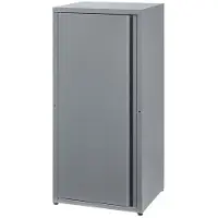 Helloshop26 Metallschrank - - 88x40x35 cm - 2 verstellbare Regale - Industriestil - Grau