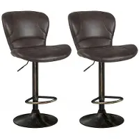 Helloshop26 Barhocker - - Klassisch Vintage - Höhenverstellbar 87-108 cm - 360 drehbar - Braun
