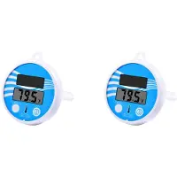 Melitt 2X Schwimmendes Schwimmbad Thermometer Kabellos - Schwimmbad Temperatur Thermometer Einfach Abzulesen, Solar Digital Schwimmbad Thermometer