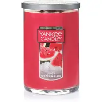Yankee candle Juicy Watermelon Duftkerze, klassisch, 650 ml, gro er Becher, 2 Dochte, ber 75 Stunden Brenndauer
