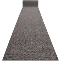 Rugsx Läufer- Türmatte rutschfest 100 cm MAGNUS 1951 Zickzack Draußen, Drinnen beige 100x410 cm