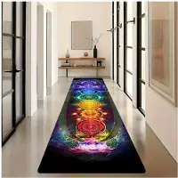 MaxPower Premium Flanell Van Gogh Chakra Laufband – Regenbogen Meditation Home, 23,6 * 11