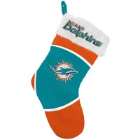 Foco Miami Dolphins NFL-Weihnachtsstrumpf Plusch-Weihnachtsstrumpf in limitierter Auflage Zeigen Sie Ihren Teamgeist mit offiziell lizenziert