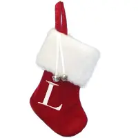 Kurt S. Adler Miniaturstrumpf mit Monogramm "L"