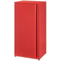 Helloshop26 Metallschrank - - 88 x 40 x 35 cm - Rot - 2 verstellbare Regale - Industriestil
