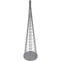 Mendler Deko-Baum MCW-O91, Weihnachtsbaum Schmuckbaum Weihnachtsdeko Christbaum zum Beschmücken, Metall 115cm silberfarben