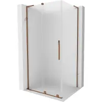 Mexen Velar L Duschkabine, Schiebetür 110 x 75 cm, Milchglas, Roségold - 871-110-075-33-60